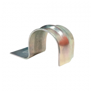 Скоба однолапковая широкая F-CM 19-20мм металлическая оцинкованная (100шт)